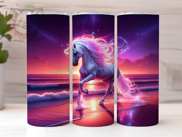 Glitter Sunset Tumbler, Horse Tumbler, Sunset Tumbler, Animal Tumbler, 20oz Tumbler Wrap, Sublimation Design, Digital Download, Cricut Design, Silhouette Design, DIY Tumbler Sublimation Lara' s Designs 