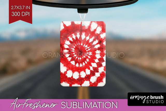 Glitter Tie Dye Christmas Air Freshener Sublimation Sublimation OrangeBrushStudio 