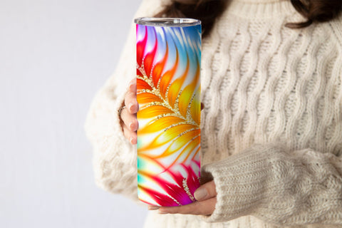 Glitter Tie Dye Tumbler Wrap , Abstract Gold Swirl Tumbler Design, 20oz Sublimation Wrap, Vibrant Digital Tumbler PNG Sublimation oyonnidesign 