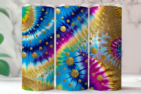 Glitter Tie Dye Tumbler Wrap , Abstract Gold Swirl Tumbler Design, 20oz Sublimation Wrap, Vibrant Digital Tumbler PNG Sublimation oyonnidesign 