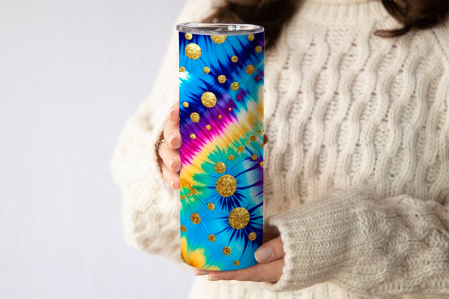 Glitter Tie Dye Tumbler Wrap , Abstract Gold Swirl Tumbler Design, 20oz Sublimation Wrap, Vibrant Digital Tumbler PNG Sublimation oyonnidesign 