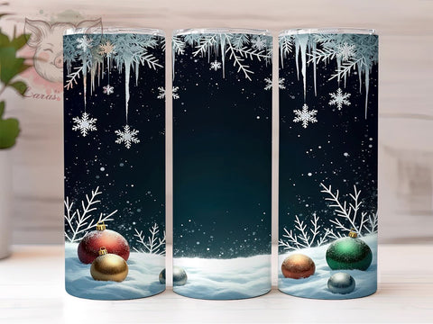 Glitter Tumbler, Snowflake Tumbler, 20oz Tumbler Wrap, Winter Decor, Christmas Tumbler, Holiday Gift, Sparkly Tumbler Sublimation Lara' s Designs 
