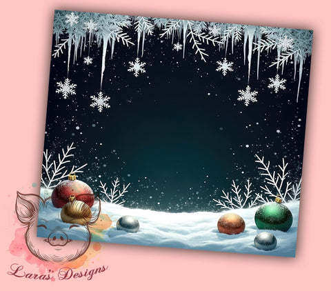 Glitter Tumbler, Snowflake Tumbler, 20oz Tumbler Wrap, Winter Decor, Christmas Tumbler, Holiday Gift, Sparkly Tumbler Sublimation Lara' s Designs 