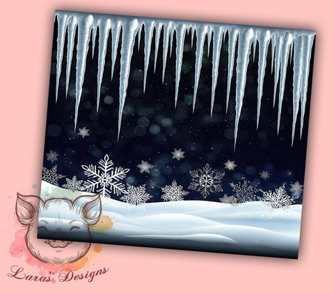 Glitter Tumbler, Snowflake Tumbler, 20oz Tumbler Wrap, Winter Decor, Christmas Tumbler, Holiday Gift, Sparkly Tumbler Sublimation Lara' s Designs 