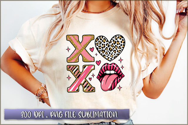 Glitter Valentine XoXo PNG Sublimation Shetara Begum 