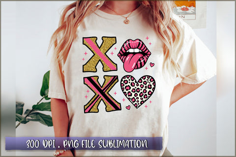 Glitter Valentine XoXo PNG Sublimation Shetara Begum 