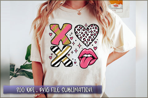 Glitter Valentine XoXo PNG Sublimation Shetara Begum 