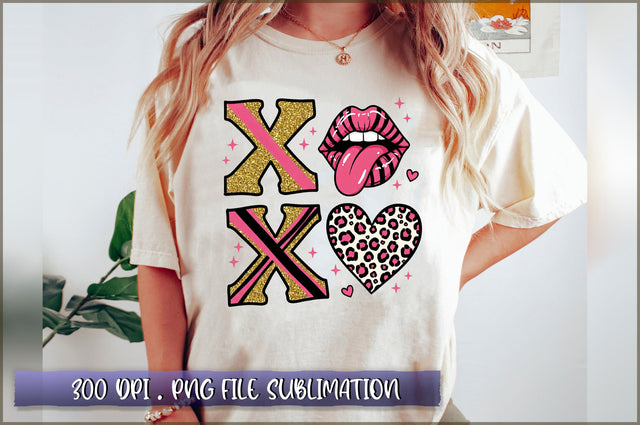 Glitter Valentine XoXo PNG Sublimation Shetara Begum 