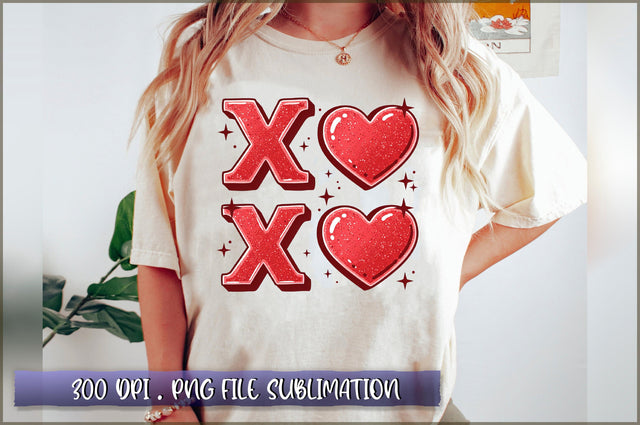 Glitter Valentines Day Hearts PNG Sublimation Shetara Begum 