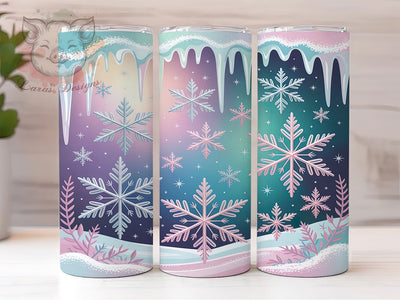 Glitter Winter Snowflake Tumbler, Glitter Christmas Wrap, Holiday Mug Design, Sublimation Wrap, Festive Drinkware, Cute Winter Gift, Sparkly Holiday Cup Sublimation Lara' s Designs 