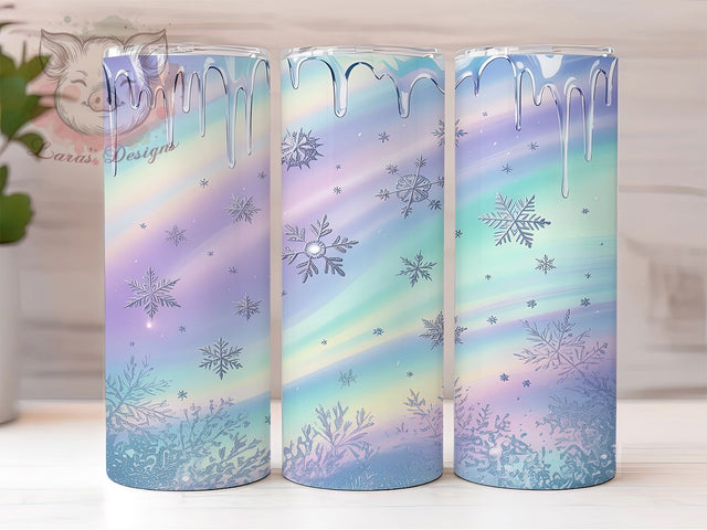 Glitter Winter Snowflake Tumbler, Glitter Christmas Wrap, Holiday Mug Design, Sublimation Wrap, Festive Drinkware, Cute Winter Gift, Sparkly Holiday Cup Sublimation Lara' s Designs 