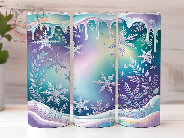 Glitter Winter Snowflake Tumbler, Glitter Christmas Wrap, Holiday Mug Design, Sublimation Wrap, Festive Drinkware, Cute Winter Gift, Sparkly Holiday Cup Sublimation Lara' s Designs 