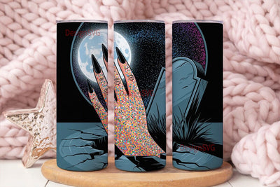 Glitter Zombie Hand 20oz Tumbler Wrap Sublimation DesignSVG 