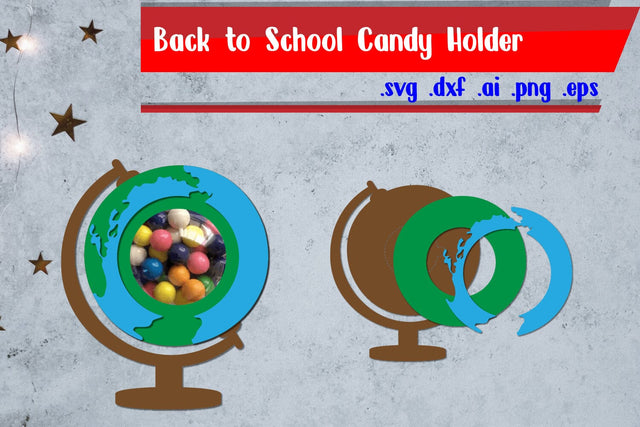 Globe Candy Holder - School Candy Holder SVG zafrans studio 