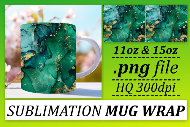 Glorious Marble Texture Mug Wrap, Sublimation, 11oz 15oz Sublimation afrosvg 