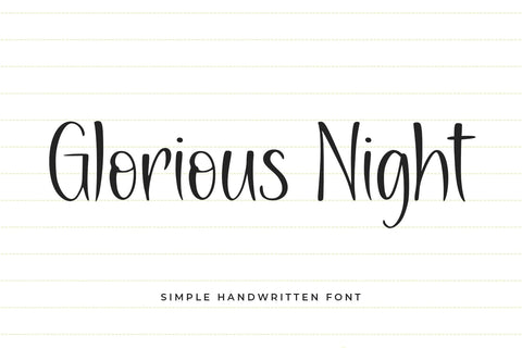 Glorious Night Font Abo Daniel Studio 