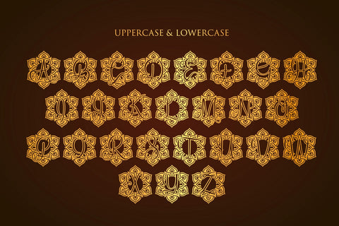 Glory Mandala Monogram Font Dm Letter Studio 