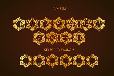 Glory Mandala Monogram Font Dm Letter Studio 