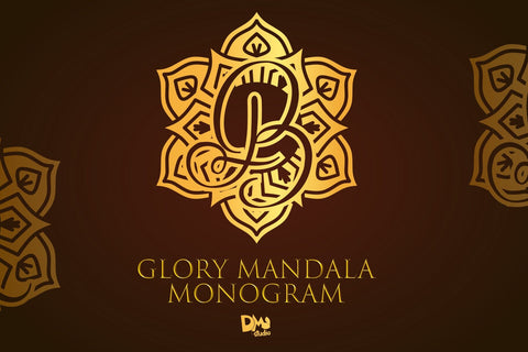 Glory Mandala Monogram Font Dm Letter Studio 