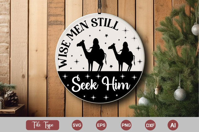 Glory The Newborn King SVG Design, Christian Round Ornaments, Nativity Christmas Round Sign SVG Design, SVGs,Quotes and Sayings,Food & Drink,On Sale, Print & Cut SVG DesignPlante 503 