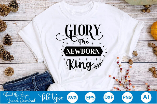 Glory The Newborn King SVG Design, Nativity Christmas SVG Design, Arabesque SVG Design SVGs,Quotes and Sayings,Food & Drink,On Sale, Print & Cut SVG DesignPlante 503 