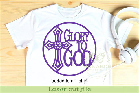 Glory to God Cross Sign SVG Christian Wall Decor Laser Cut SVG APInspireddesigns 