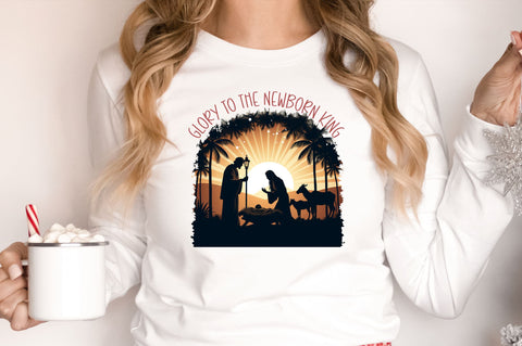 Glory to the newborn king png design Sublimation Regulrcrative 