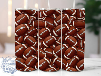 Glossy Brown Football 20oz Tumbler, Glossy Brown Football, Brown Football, Football Tumbler, 20oz Tumbler, Glossy Football, Sports Tumbler, Tumbler Wrap Sublimation ToriDesigns 