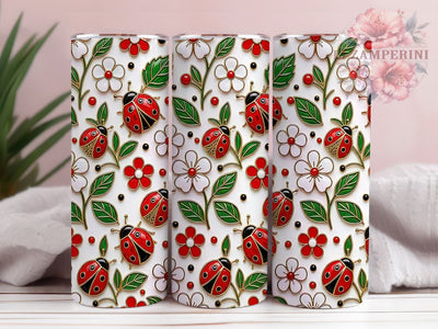 Glossy Garden Ladybug 20oz Tumbler, Glossy Ladybug, Garden Ladybug, Ladybug Tumbler, 20oz Tumbler, Garden Tumbler, Cute Ladybug, Tumbler Wrap Sublimation Li Zamperini 