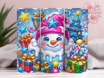 Glossy Icing Snowman 20oz Tumbler, Glossy Snowman, Snowman Tumbler Wrap, Glossy Snowman PNG, Christmas Snowman, Icing Snowman, 20oz Tumbler Wrap, Glossy Tumbler Sublimation Li Zamperini 