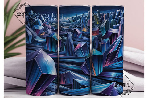 Glow Crystal Landscape 20oz Tumbler Wrap Sublimation sassyprint 