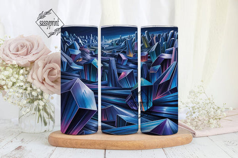 Glow Crystal Landscape 20oz Tumbler Wrap Sublimation sassyprint 