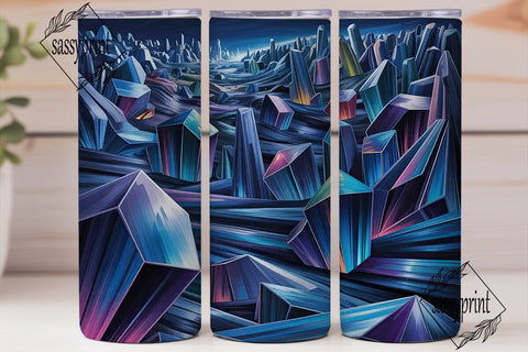 Glow Crystal Landscape 20oz Tumbler Wrap Sublimation sassyprint 
