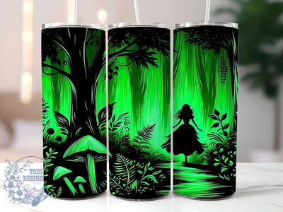 Glow-in-the-Dark Alice Fantasy Tumbler, Alice Tumbler Wrap, 20oz Sublimation Design, Fantasy Tumbler, Alice in Wonderland Wrap, Glow Tumbler Art, Digital Alice Wrap Sublimation ToriDesigns 