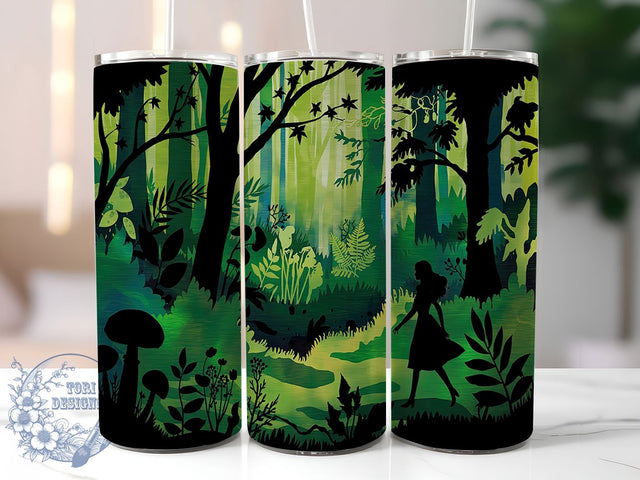 Glow-in-the-Dark Alice Fantasy Tumbler, Alice Tumbler Wrap, 20oz Sublimation Design, Fantasy Tumbler, Alice in Wonderland Wrap, Glow Tumbler Art, Digital Alice Wrap Sublimation ToriDesigns 