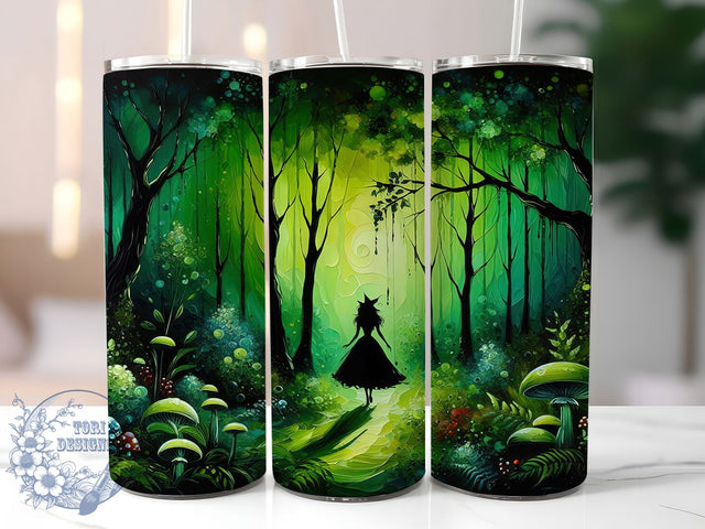 Glow-in-the-Dark Alice Fantasy Tumbler, Alice Tumbler Wrap, 20oz Sublimation Design, Fantasy Tumbler, Alice in Wonderland Wrap, Glow Tumbler Art, Digital Alice Wrap Sublimation ToriDesigns 