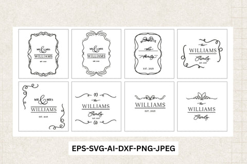 Glowforge Monogram SVG for Cutting Board Engraving SVG Paperjamlab 