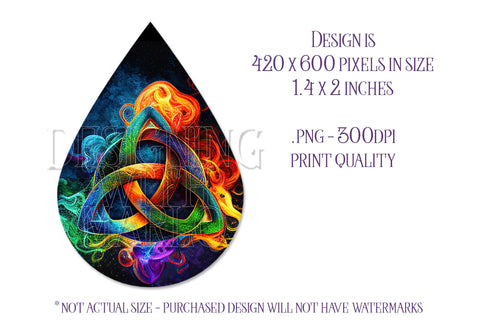 Glowing Celtic Teardrop Earring Design, St Patrick's Day Sublimation Teardrop Earring, e1 Sublimation Designing with Marlo 