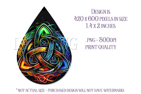 Glowing Celtic Teardrop Earring Design, St Patrick's Day Sublimation Teardrop Earring, e10 Sublimation Designing with Marlo 