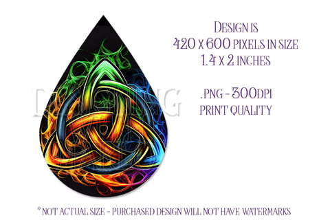 Glowing Celtic Teardrop Earring Design, St Patrick's Day Sublimation Teardrop Earring, e12 Sublimation Designing with Marlo 