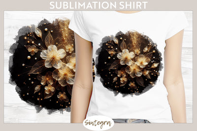 Glowing Cherry Blossoms v6 T-shirt Sublimation Sublimation Sintegra 
