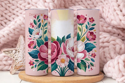Glowing Floral Bouquet 20oz Tumbler Wrap Sublimation DesignSVG 