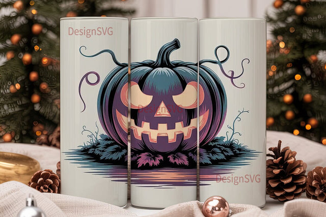 Glowing Jack-o'-Lantern 20oz Tumbler Sublimation DesignSVG 