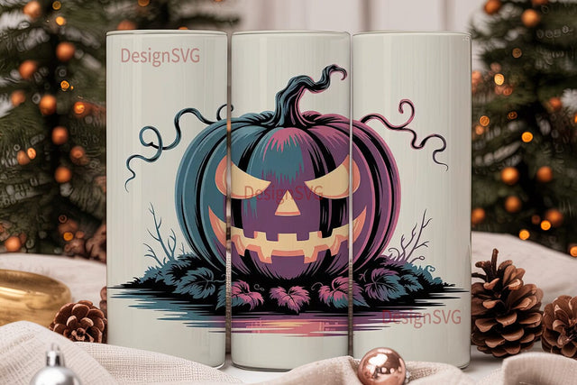 Glowing Jack-o'-Lantern 20oz Tumbler Sublimation DesignSVG 