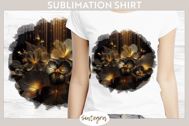 Glowing Pansies v2 T-shirt Sublimation Sublimation Sintegra 