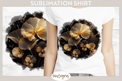 Glowing Pansies v5 T-shirt Sublimation Sublimation Sintegra 