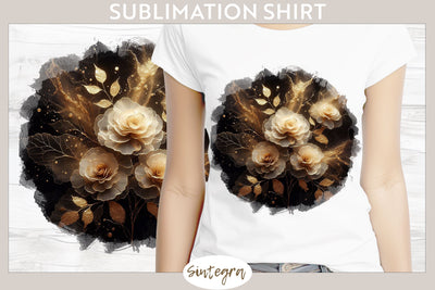 Glowing Roses v3 T-shirt Sublimation Sublimation Sintegra 