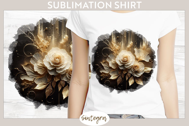 Glowing Roses v4 T-shirt Sublimation Sublimation Sintegra 