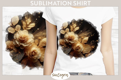 Glowing Roses v5 T-shirt Sublimation Sublimation Sintegra 