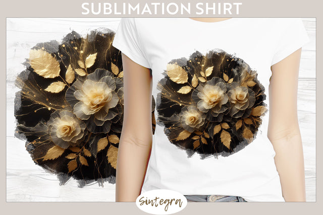 Glowing Roses v6 T-shirt Sublimation Sublimation Sintegra 